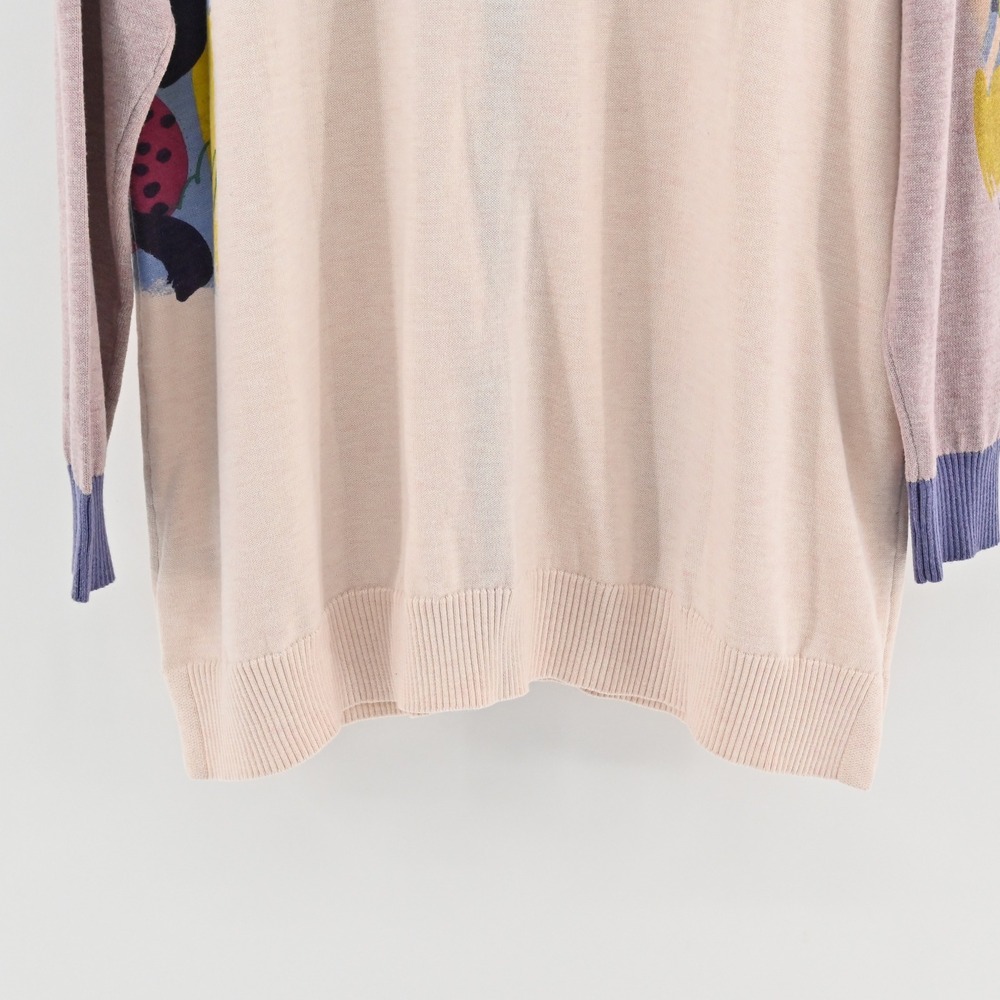 Logo Lori Goldstein Womens Cardigan Size XL Abstract Lightweight Art Colorful - Picture 12 of 13